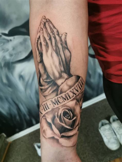 praying hands tattoo|More.